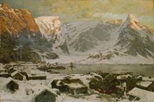 View from Reine in Lofoten, 1883. Creator: Otto Sinding