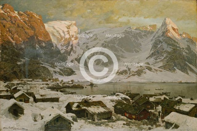 View from Reine in Lofoten, 1883. Creator: Otto Sinding.