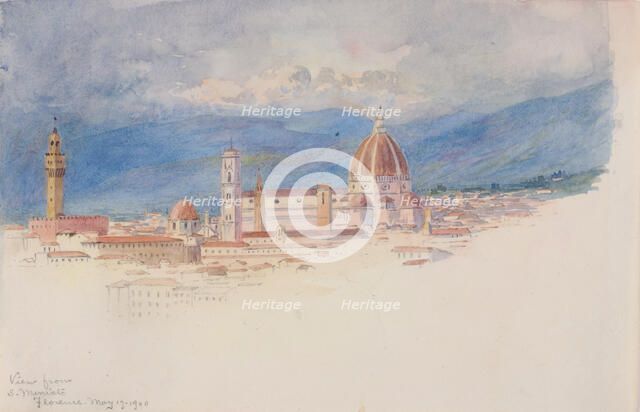 View from S. Miniato, Florence, 1900. Creator: George Elbert Burr.