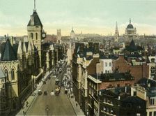 View from St. Clement Danes Showing Law Courts c1900s. Creator: Eyre & Spottiswoode