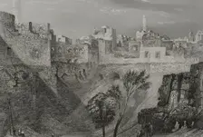 View from St Stephen's Gate, traditionally known as the Pool of Bethesda, Jerusalem. 1840. Creator: Émile Rouargue