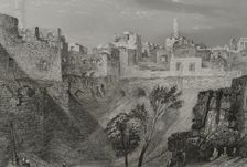 View from St Stephen's Gate, traditionally known as the Pool of Bethesda, Jerusalem. 1840. Creator: Émile Rouargue