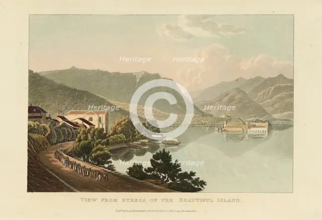 View from Stresa of the Beautiful Island (Isola Bella, Lago Maggiore), before 1820. Creator: Gabriel Ludwig Lory.