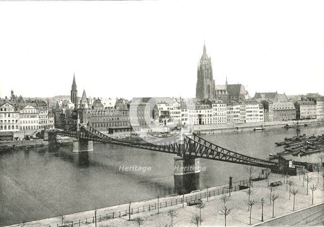 View from Sachsenhausen, Frankfurt, Germany, 1895.  Creator: Francis Frith & Co.