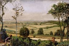 View from Shorn Ridgway, Kent 1849 & 1873. Creator: Ford Madox Brown