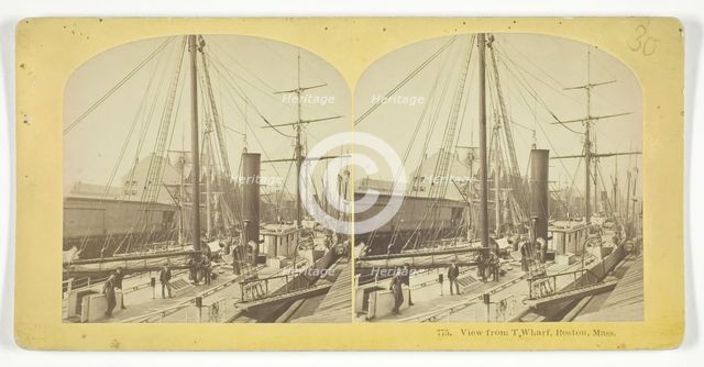 View from T Wharf, Boston, Mass, 1855/75. Creators: Kilburn Brothers, BW Kilburn.