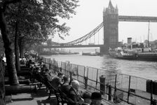 View from Thames Embankment, London, c1945-c1965. Artist: SW Rawlings
