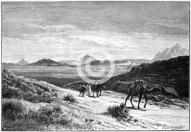 View from the Tellat Pass, Tunisia, c1890. Artist: Unknown