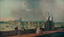 View from the Terrace of Old Somerset House c1770. Artist: Paul Sandby