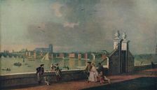 View from the Terrace of Old Somerset House c1770. Artist: Paul Sandby