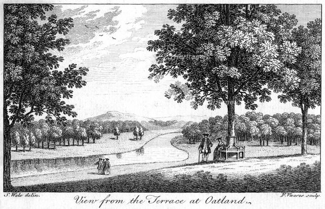 'View from the Terrace at Oatland', 18th century.Artist: Francois Vivares