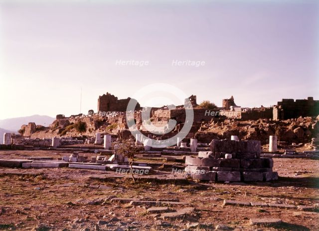 View from the Theatre, Pergamon, Turkey, c1955. Creator: Arthur Charles Kirby Ware.