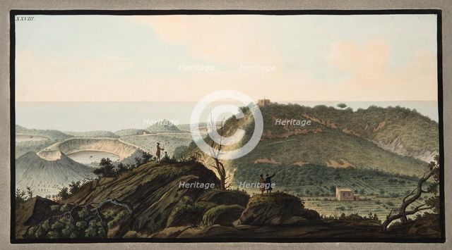 View from the top of Monte Gauro or Barbaro into its crater, 1776.