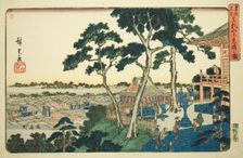 View from the Top of Matsuchi Hill (Matsuchiyama ue miharashi no zu), from the series..., c.1832/38. Creator: Ando Hiroshige