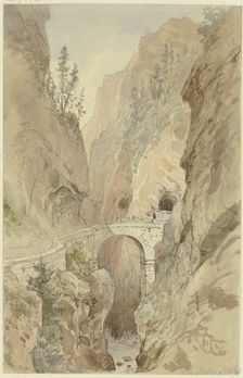 View from the Via Mala on the Splügenstraße, 1856. Creator: Carl Morgenstern