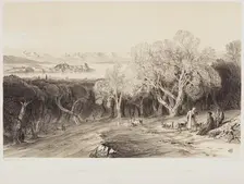 View from the Village of Ascension, Corfu, 1863. Creator: Edward Lear