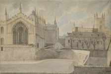 View from the Warden's Lodgings, New College, 20 November 1786. Artist: John Baptist Malchair
