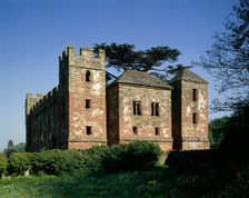 View from the west, Acton Burnell Castle, Shropshire, 1990