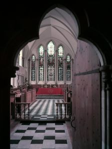View from the west entrance door, Lambeth Palace Chapel, London, c1955. Creator: Arthur Charles Kirby Ware