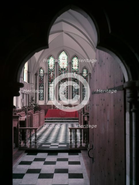 View from the west entrance door, Lambeth Palace Chapel, London, c1955.  Creator: Arthur Charles Kirby Ware.