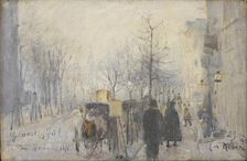 View from the window in Café Osborne, Frederiksberg Allé, 1889. Creator: Laurits Andersen Ring