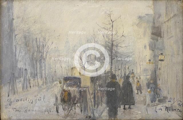 View from the window in Café Osborne, Frederiksberg Allé, 1889. Creator: Laurits Andersen Ring.