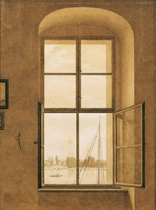 View from the window of the artist's studio, right window, 1805-1806. Creator: Friedrich, Caspar David (1774-1840)