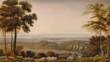 View from the Wyndd Cliff, near Chepstow - Morning c1820, (1938). Artist: William Turner