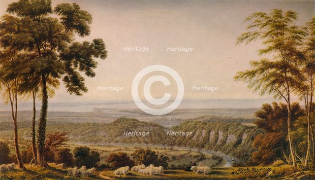 View from the Wyndd Cliff, near Chepstow - Morning', c1820, (1938). Artist: William Turner.