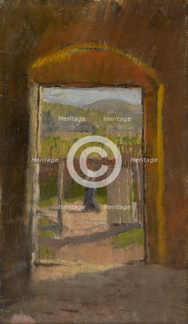View from the Yard, 1880-1900. Creator: Ladislav Mednyanszky.