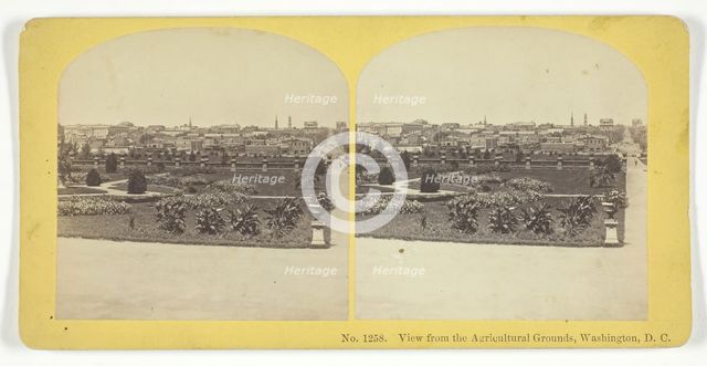 View from the Agricultural Grounds, Washington, D.C., 1855/75. Creators: Kilburn Brothers, BW Kilburn.
