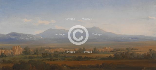View from the Alban Hills. Study, 1842. Creator: Gustav Wilhelm Palm.