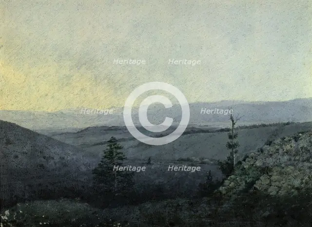 View From the Armankoi Mountain to the South-East Kuraiskaya Heights Altai, 1880-1897. Creator: Pavel Mikhailovich Kosharov.