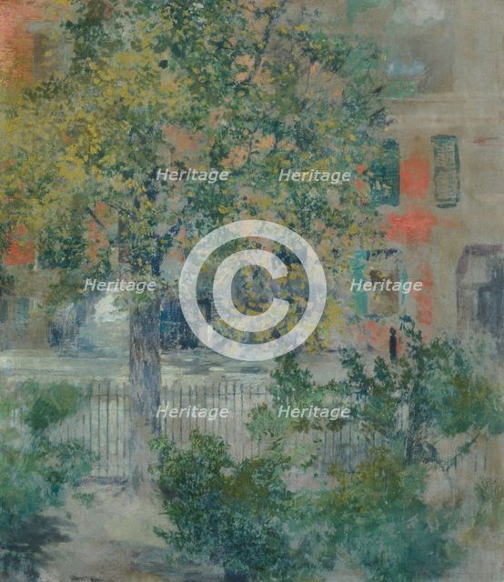 View from the Artist's Window, Grove Street, ca. 1900. Creator: Robert Frederick Blum.