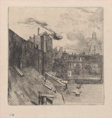 View from the Artist's Window, rue Culture-Sainte-Catherine, ca. 1865. Creator: Jules-Ferdinand Jacquemart