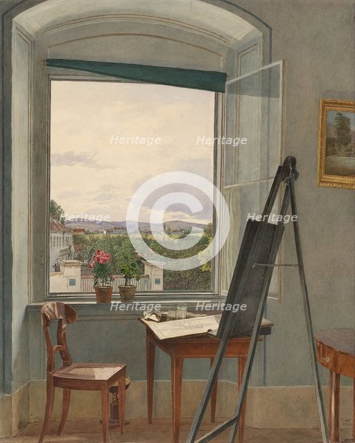 View from the Artist's Studio in Alservorstadt toward Dornbach, 1836. Artist: Alt, Jakob (1789-1872)