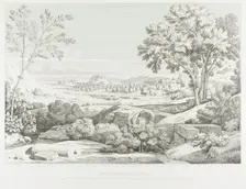 View from the Banks of the Illisós: Mountains of the Argolid, Temple of Olympic Jupiter, t..., 1846. Creator: Theodore Caruelle d'Aligny