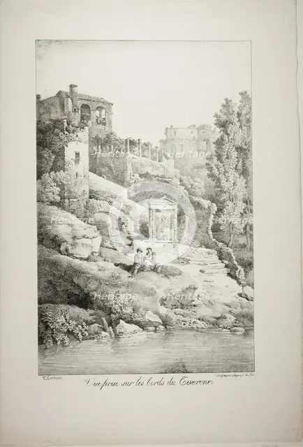 View From the Banks of the Teverone, 1817. Creator: Claude Thiénon.