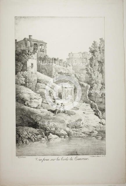 View From the Banks of the Teverone, 1817. Creator: Claude Thiénon.