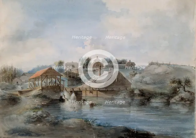 View from the Bernshammar Sawmill, 1793. Creator: Pehr Nordquist.