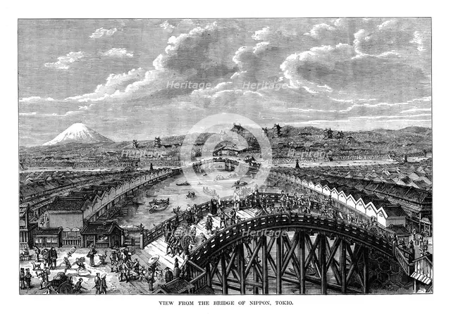 'View from the Bridge of Nippon', Tokyo, Japan, 1877. Artist: Unknown