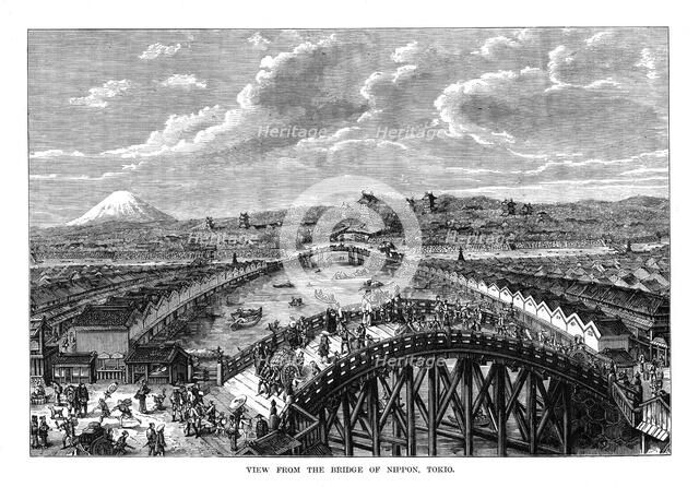 'View from the Bridge of Nippon', Tokyo, Japan, 1877. Artist: Unknown