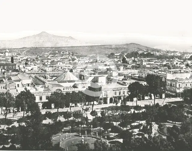 View from the cathedral, Puebla, Mexico, 1895.  Creator: Unknown.