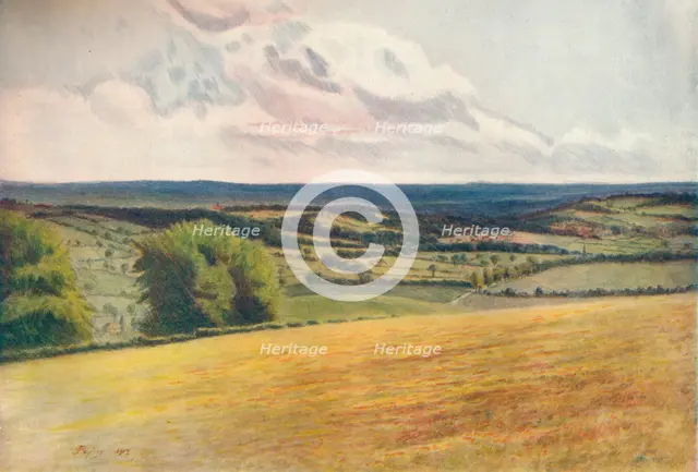 'View from the Churchyard, Tatsfield', 1912, (1914). Artist: James S Ogilvy.
