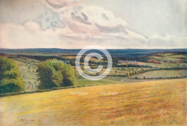 'View from the Churchyard, Tatsfield', 1912, (1914). Artist: James S Ogilvy.