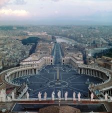 View from the Dome of St Peter's in Rome, 17th century. Artist: Gian Lorenzo Bernini