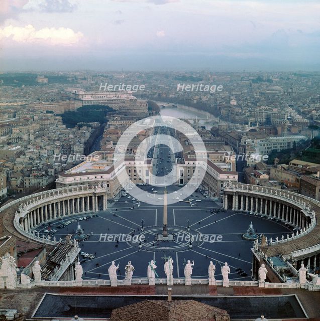 View from the Dome of St Peter's in Rome, 17th century.  Artist: Gian Lorenzo Bernini