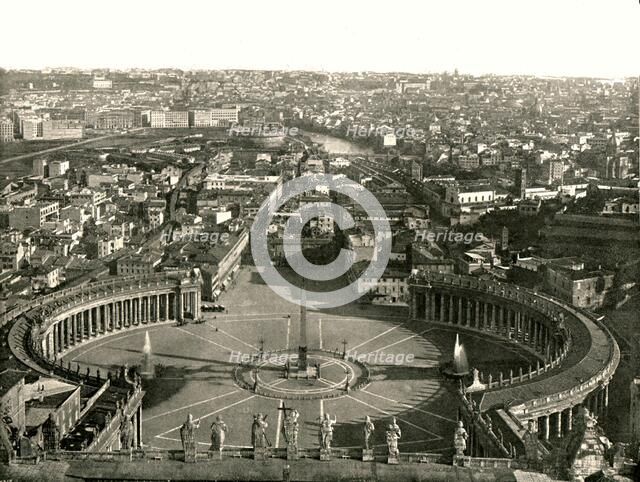 View from the dome of St Peter's, Rome, Italy, 1895.  Creator: W & S Ltd.