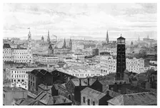 View from the dome of the Law Courts, Melbourne, Victoria, Australia, 1886