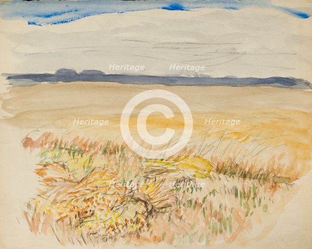 View from the edge of a cornfield, c1875-1944. Creator: George Clausen.